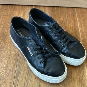 Black leather Superga - never used | 2790 Nappa Sneakers